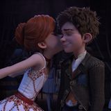 Felicie küsst Victor auf die Wange