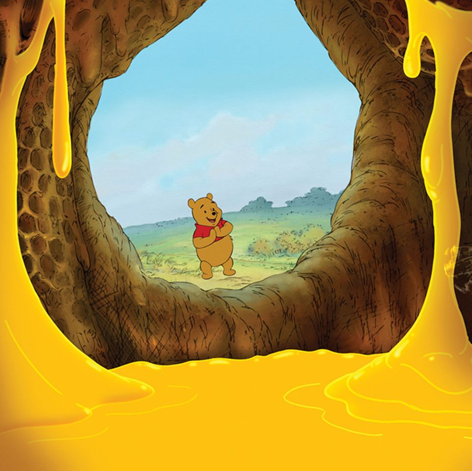 Winnie Puuh in einer Höhle voll Honig