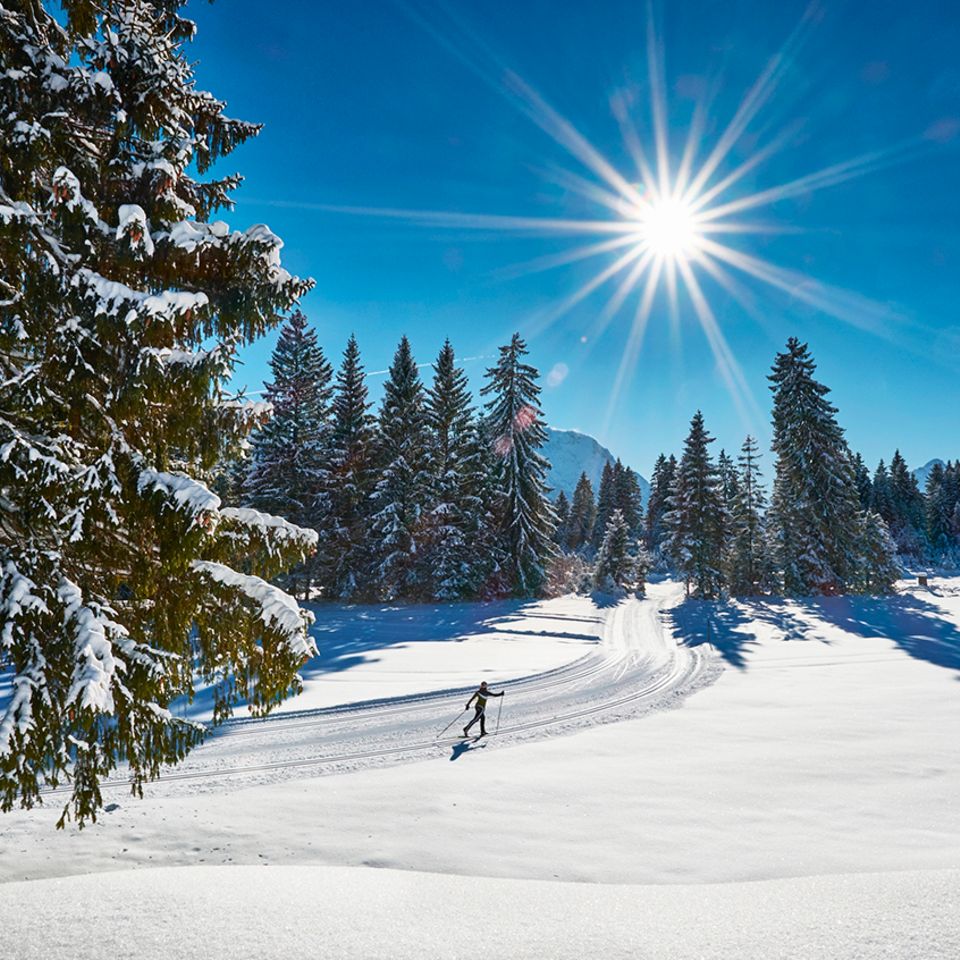 Langlaufen, Wallgau, Oberbayern