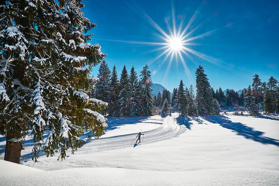 Langlaufen, Wallgau, Oberbayern