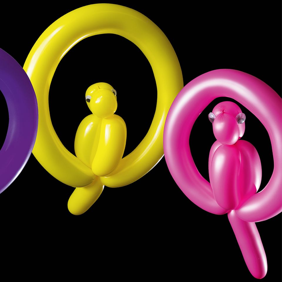 Papageien aus Luftballons
