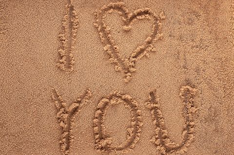 Ich liebe dich im Sand