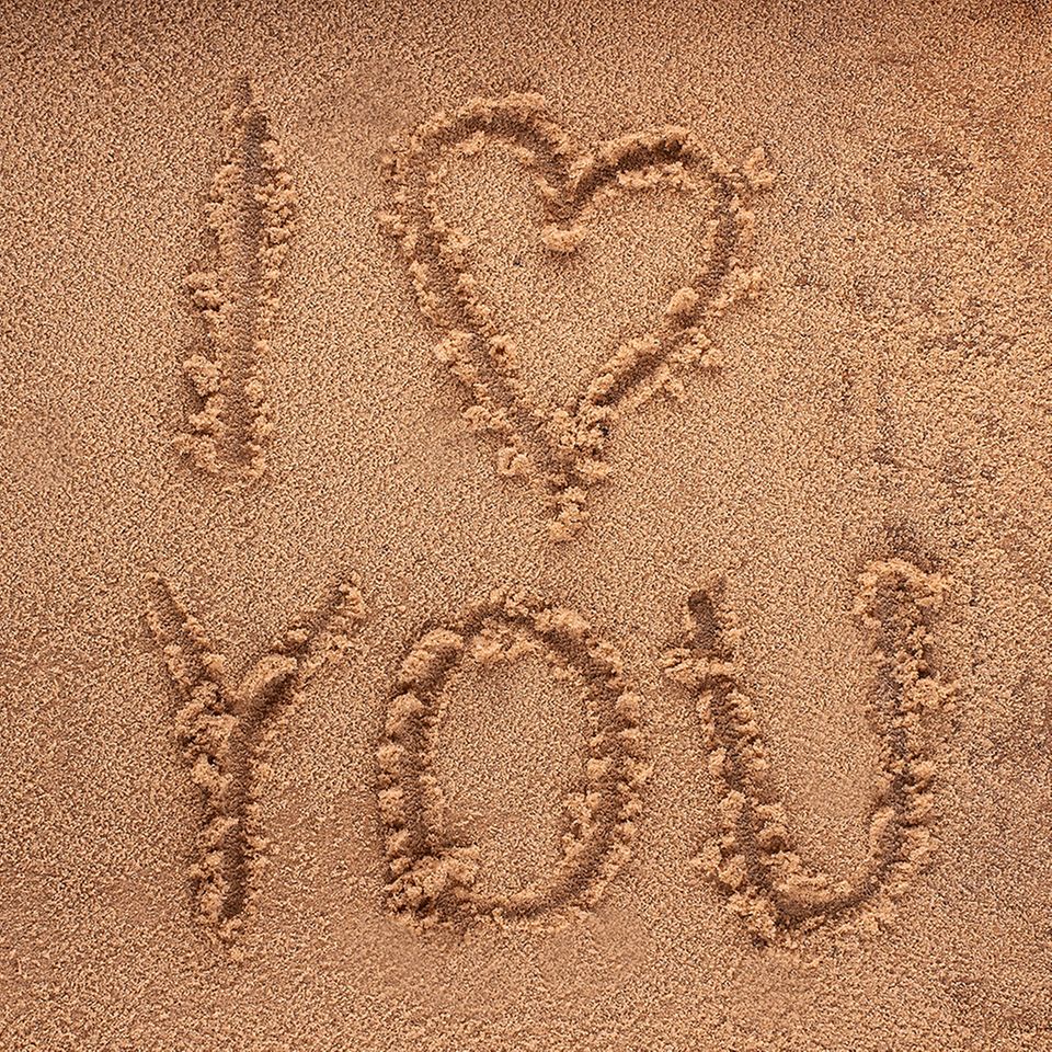 Ich liebe dich im Sand