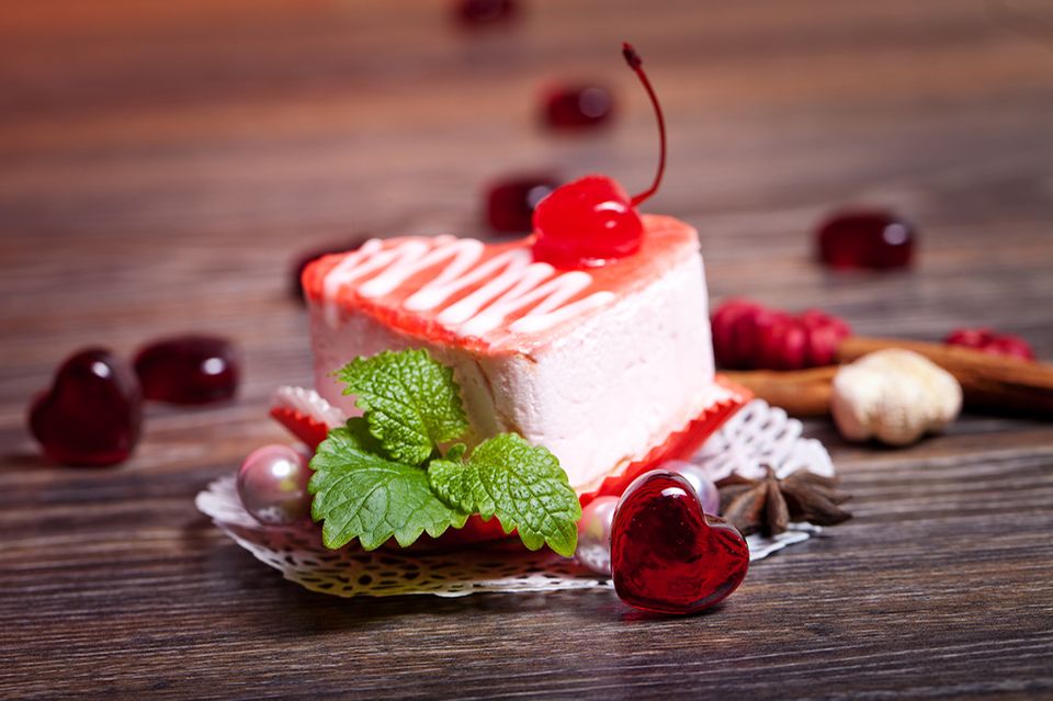 Kuchen in Herzform