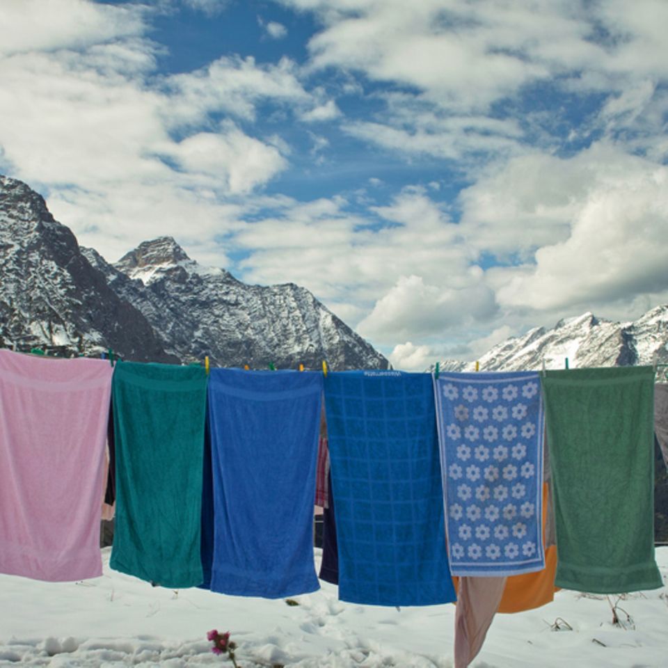 Wäsche im Winter trocknen