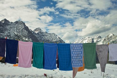 Wäsche im Winter trocknen