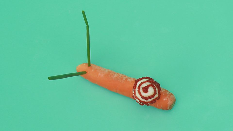 Schnecke aus Möhren