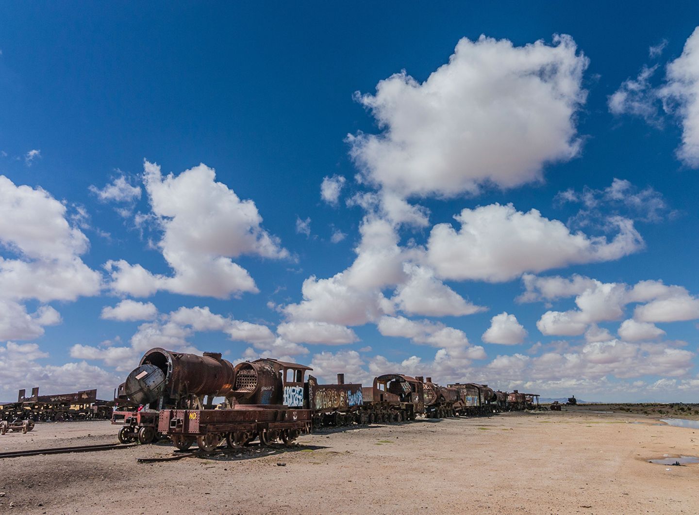 Eisenbahnfriedhof von Uyuni, Bolivien Zug-Friedhof, Salar de Uyuni, Bolivia