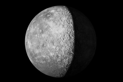 Der Mond vor schwarzem Himmel