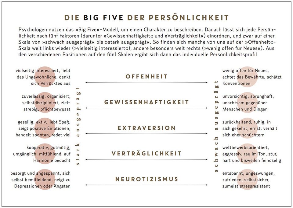 Persönlichkeitstypen big five Big Five