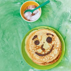 Grinsender Pfannkuchen, Pancake Art