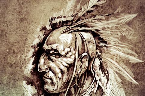 Indianer Häuptling Zeichnung