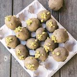 Kartoffeln im Eierkarton