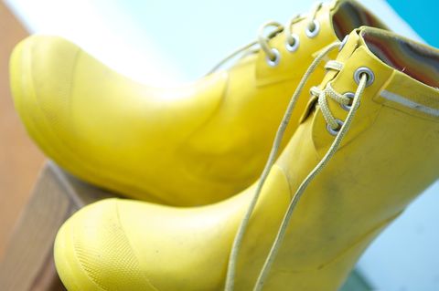 Gelbe Gummistiefel