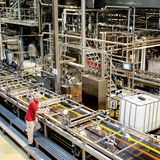 Förderband in der Bonbon Fabrik