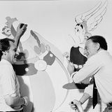 Uderzo und Goscinny zeichnen die Figuren