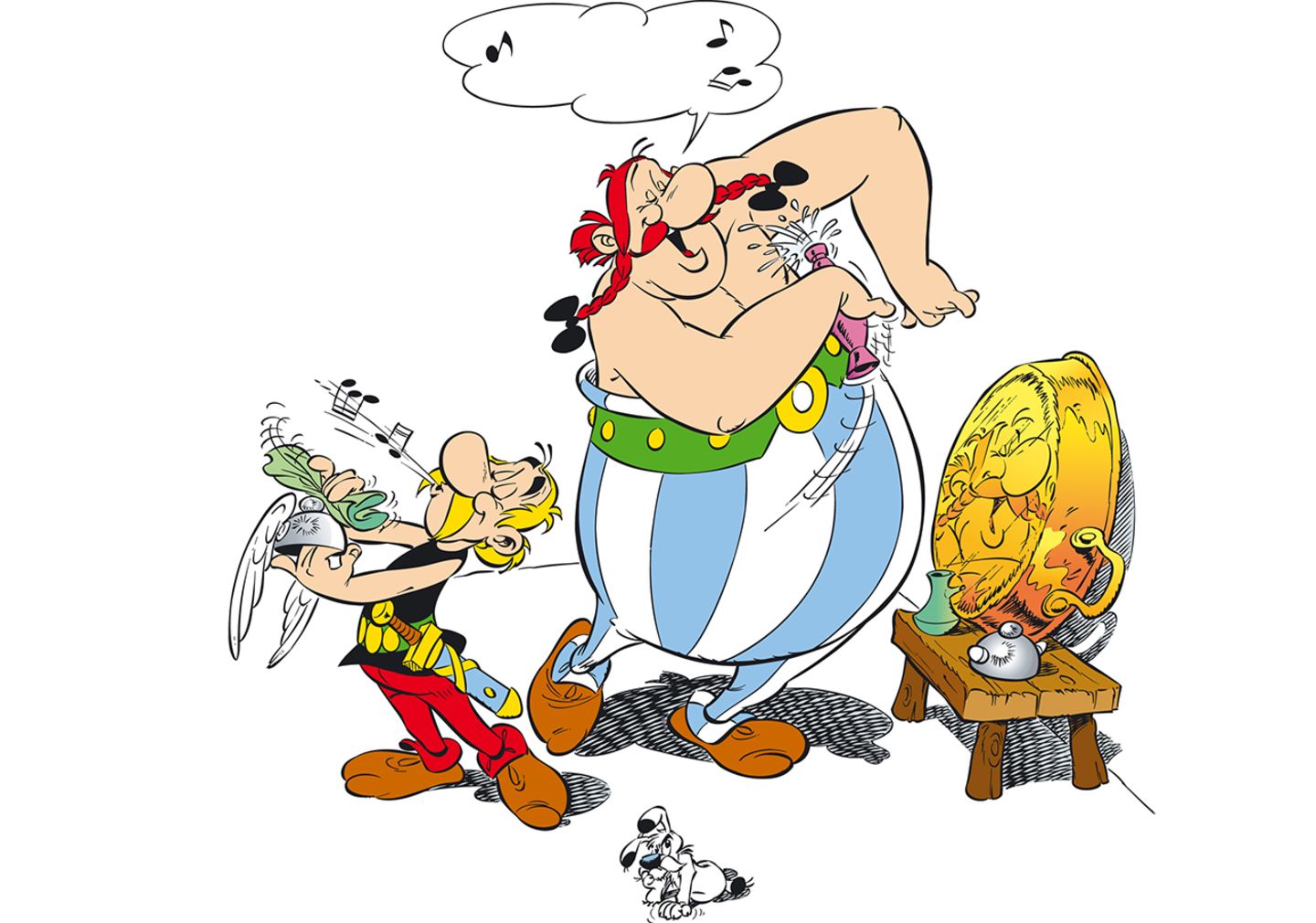 Asterix und Obelix waschen sich