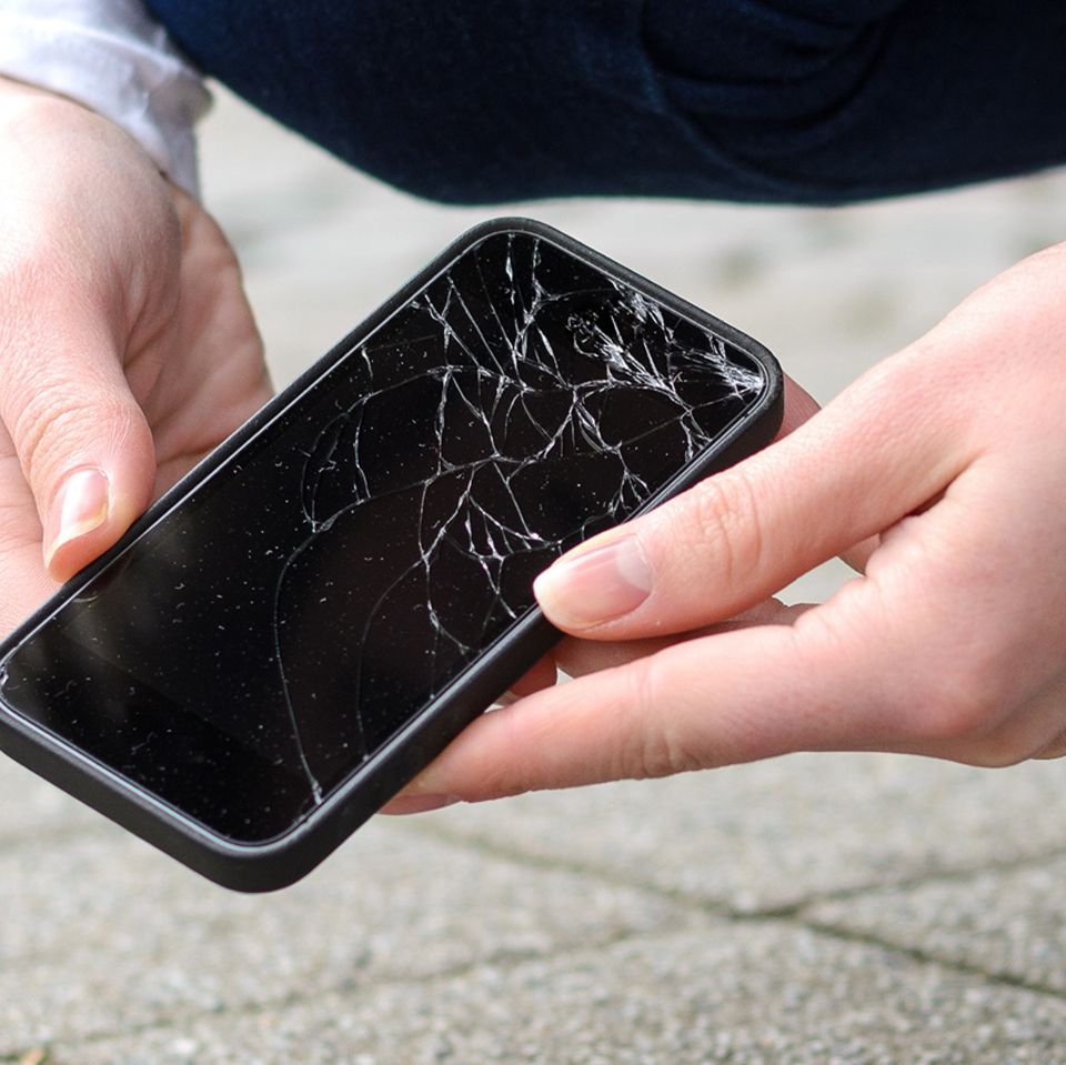 Beschädigtes Smartphone
