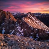 Sonnenuntergang auf dem Plattkofel