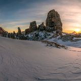 Die Cinque Torri  in den Dolomiten