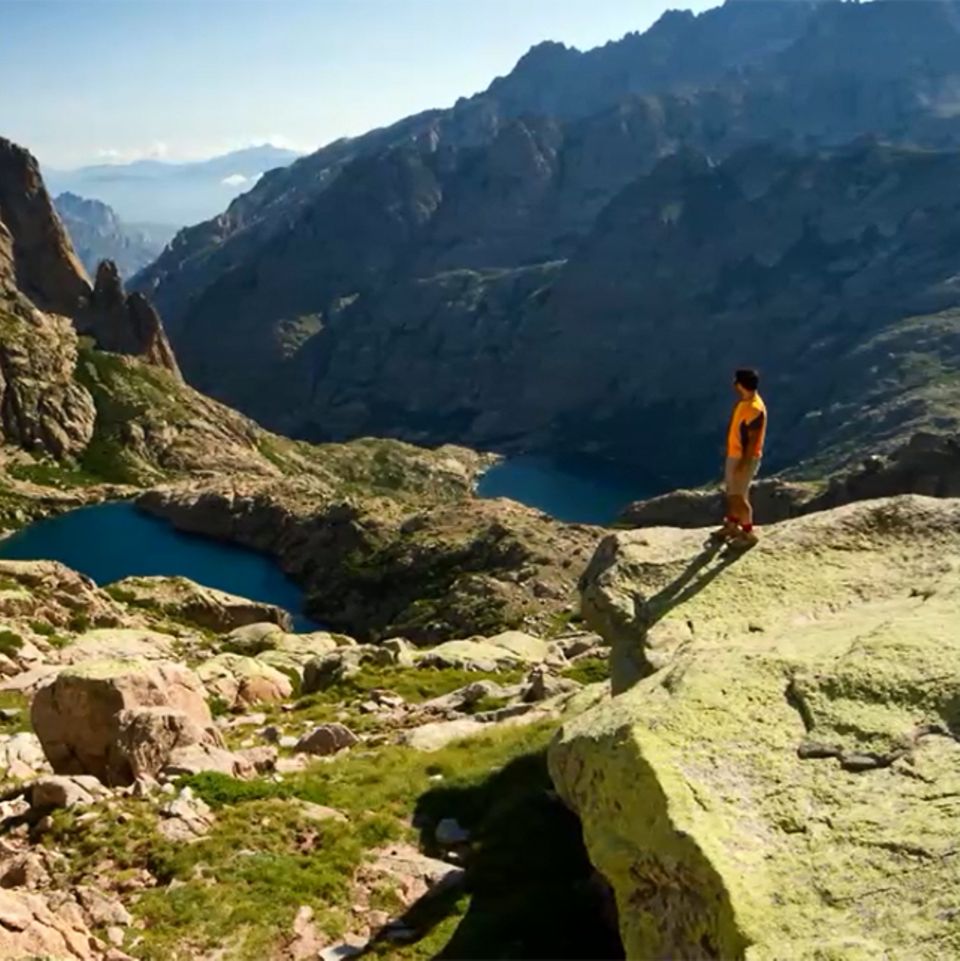 Wanderer auf dem GR20 auf Korsika