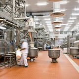 Fertigungshalle für Pizza