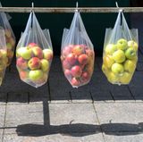 Äpfel in Plastiktüten