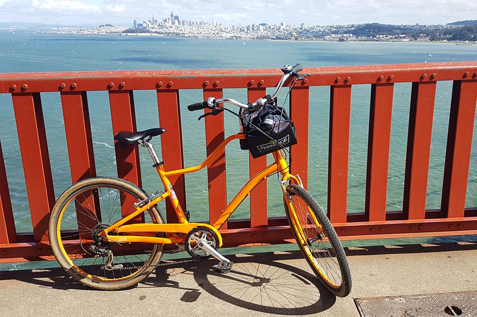 Fahrrad auf der Golden Gate Bridge Fahrrad auf der Golden Gate Bridge