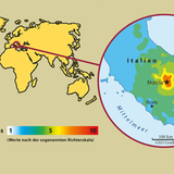Erdbeben in Norcia Karte
