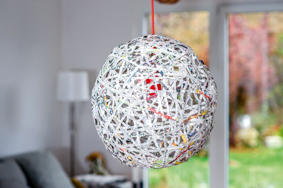 Upcycling Lampe aus Papier