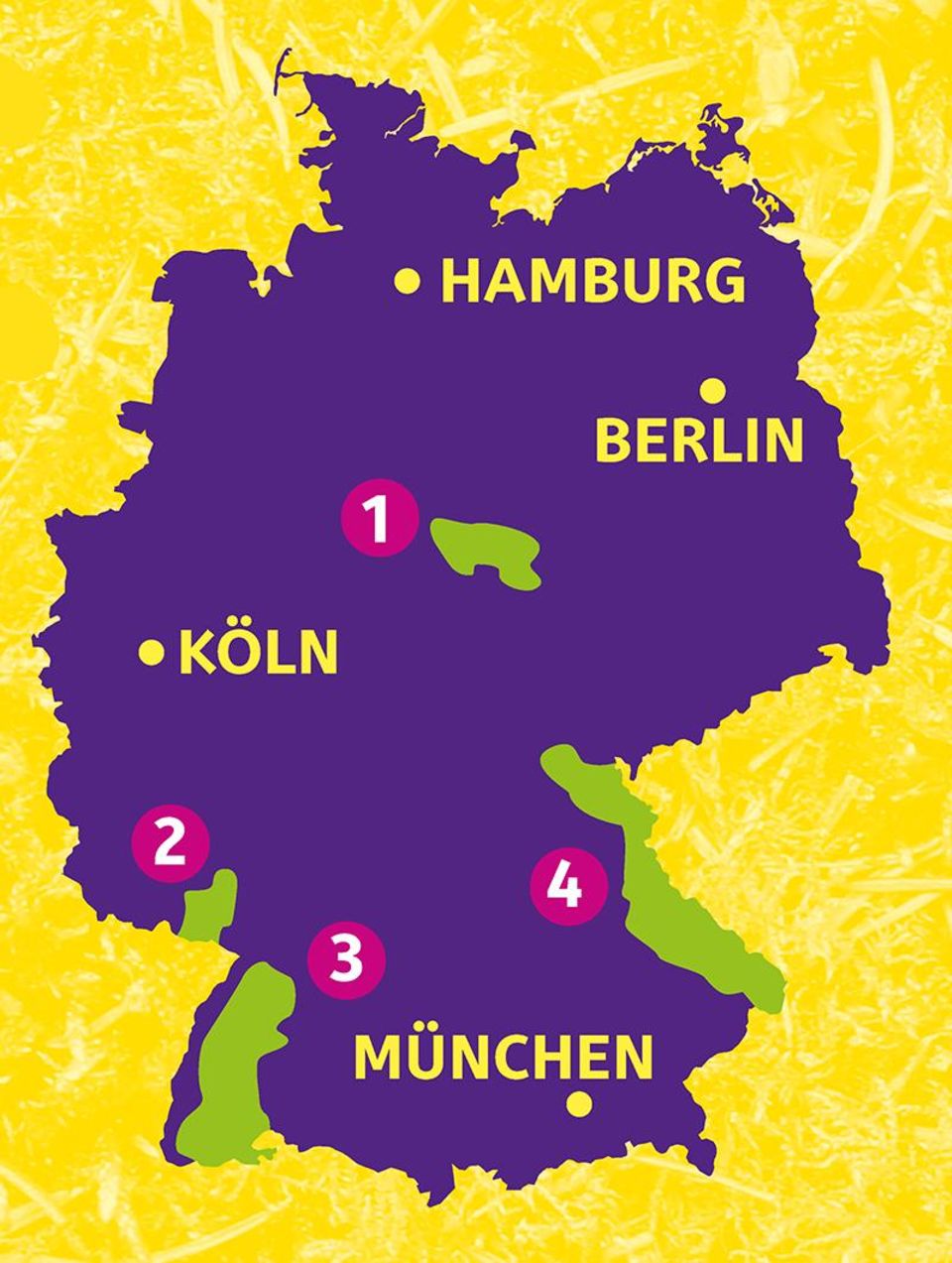 Verbreitungskarte der Luchse in Deutschland Verbreitungskarte der Luchse in Deutschland