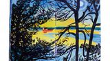 "Sonnenuntergang Lastkahn auf Korpo Insel, Finnland"