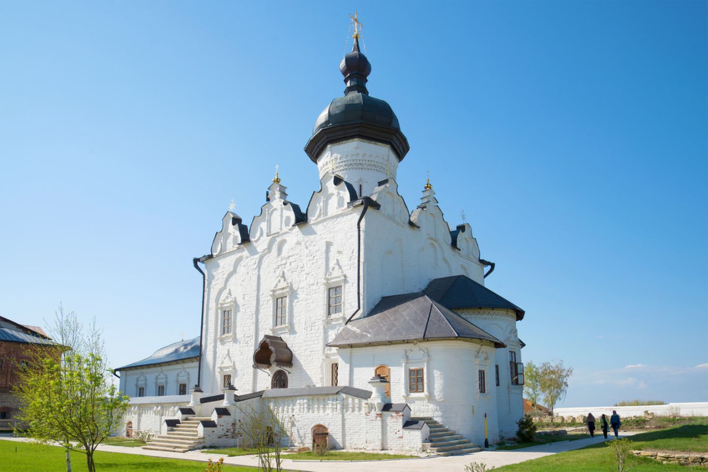 Mariä-Himmelfahrt-Kathedrale und Kloster auf der Dorfinsel Swijaschsk, Russland Kathedrale und Kloster in Sviyazhsk