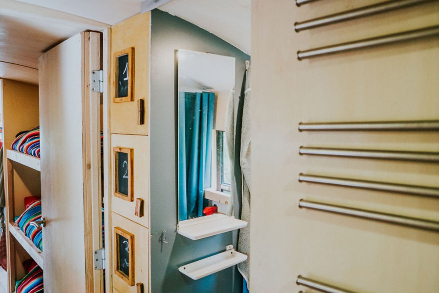 Bad im rollenden Hostel