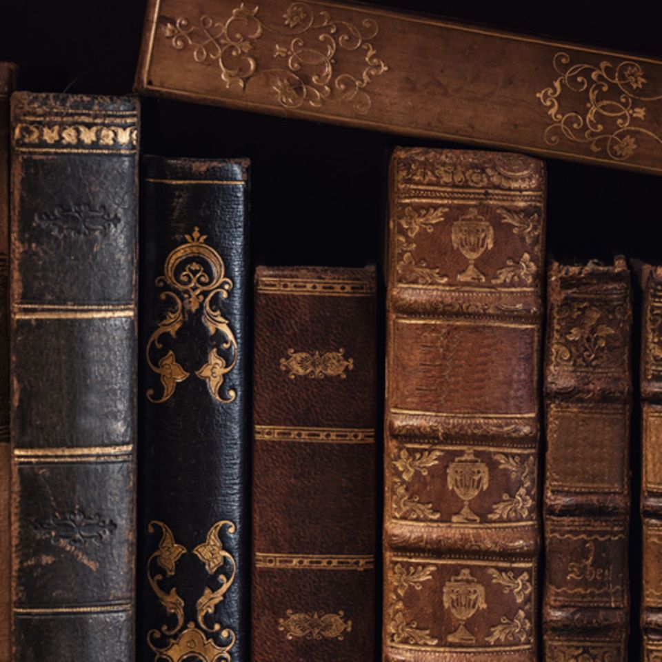 Alte Bücher im Regal