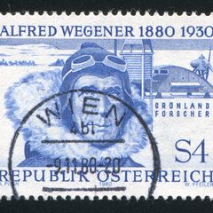 Alfred Wegener auf einer Briefmarke