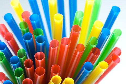 Bunte Strohhalme