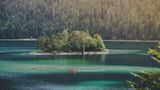 Kanu auf dem Eibsee in Bayern