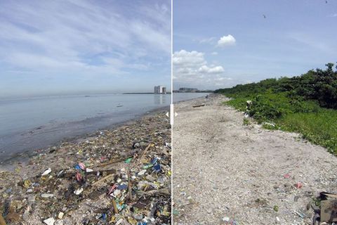 Strand von Manila: Vorher/Nachher