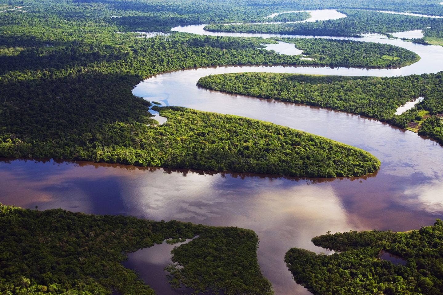 Peru, Amazonas, Nanay Fluss, Biegung, Landschaft, Luftaufnahme - [GEO]