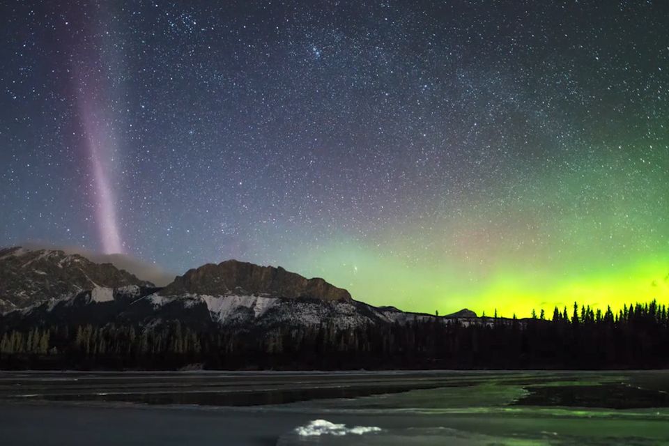 Polarlichter über Kananaskis Country
