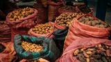 Kartoffeln auf einem Markt in Peru