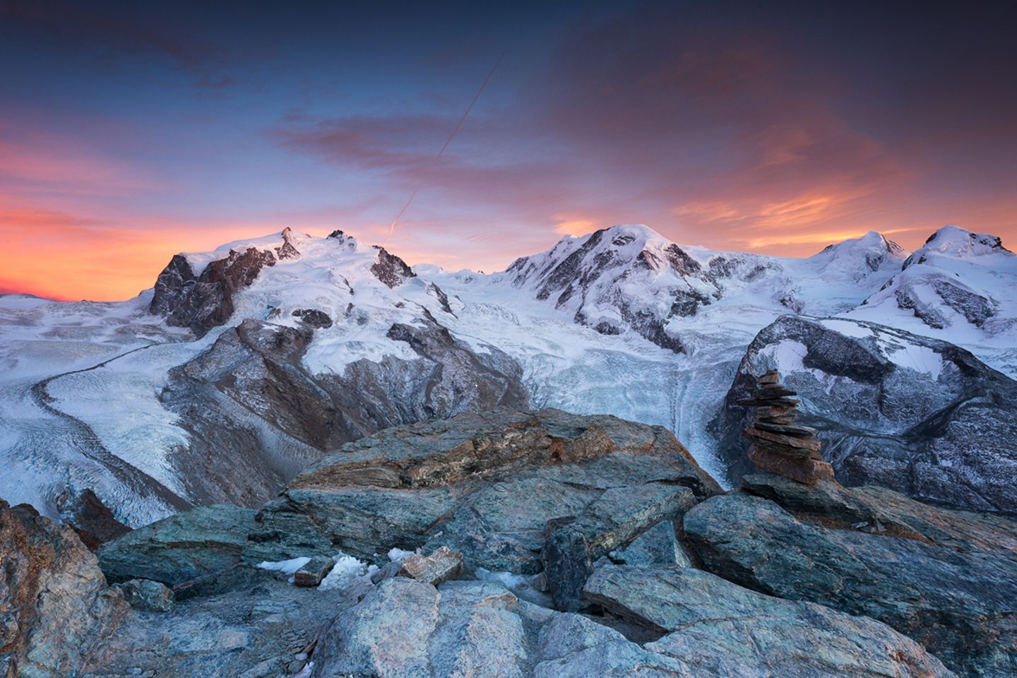 Monte Rosa Massiv in der Schweiz
