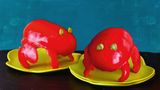 Frösche aus Paprika