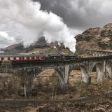 Glenfinnan Viaduct und der Jacobite, Highlands, Schottland