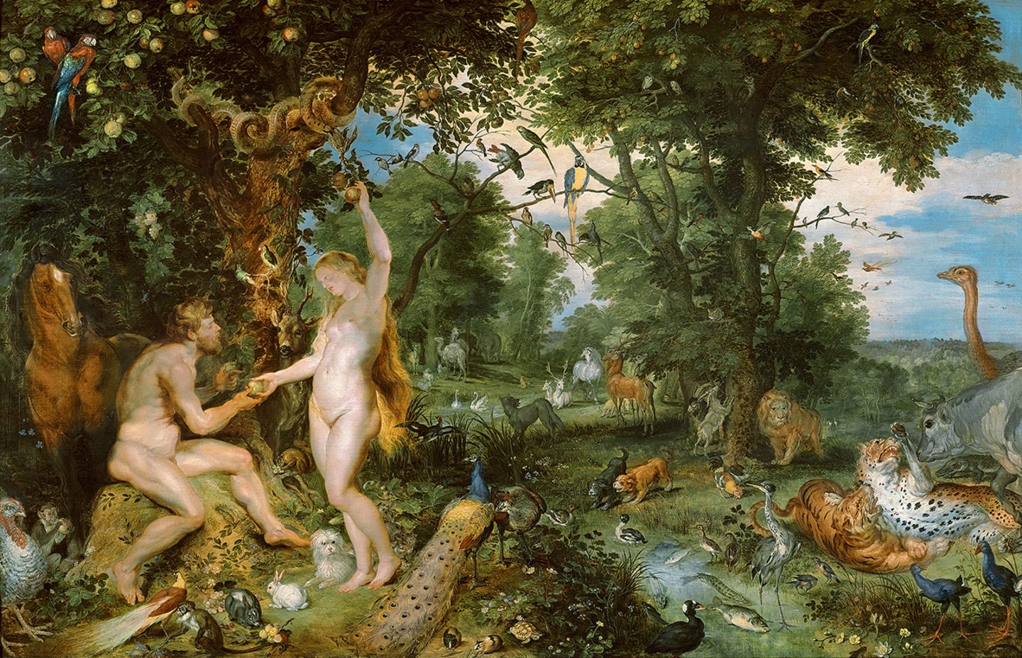 Adam und Eva im Paradies
