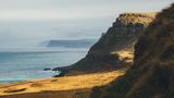 Erleuchtete Landschaft auf Island
