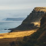Erleuchtete Landschaft auf Island