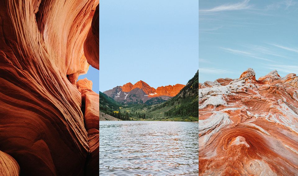 Charles O’Rear: O'Rears Hintergrundmotive zeigen die Peek-a-Boo Schlucht in Utah, die Maroon Bells in Colorado und das White Pocket in Arizona.