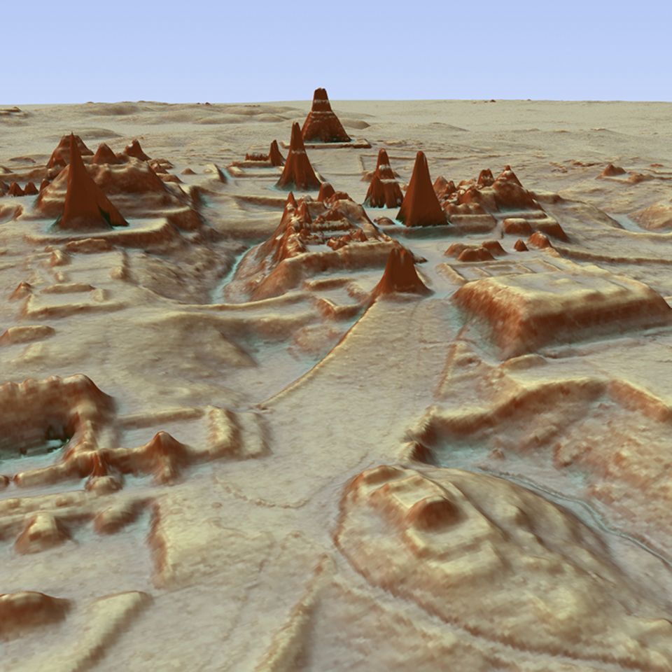 Tikal, aufgenommen mit der LIDAR-Technologie